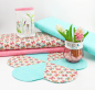 Preview: Designer- Baumwollstoff Flutter creme (10 cm)